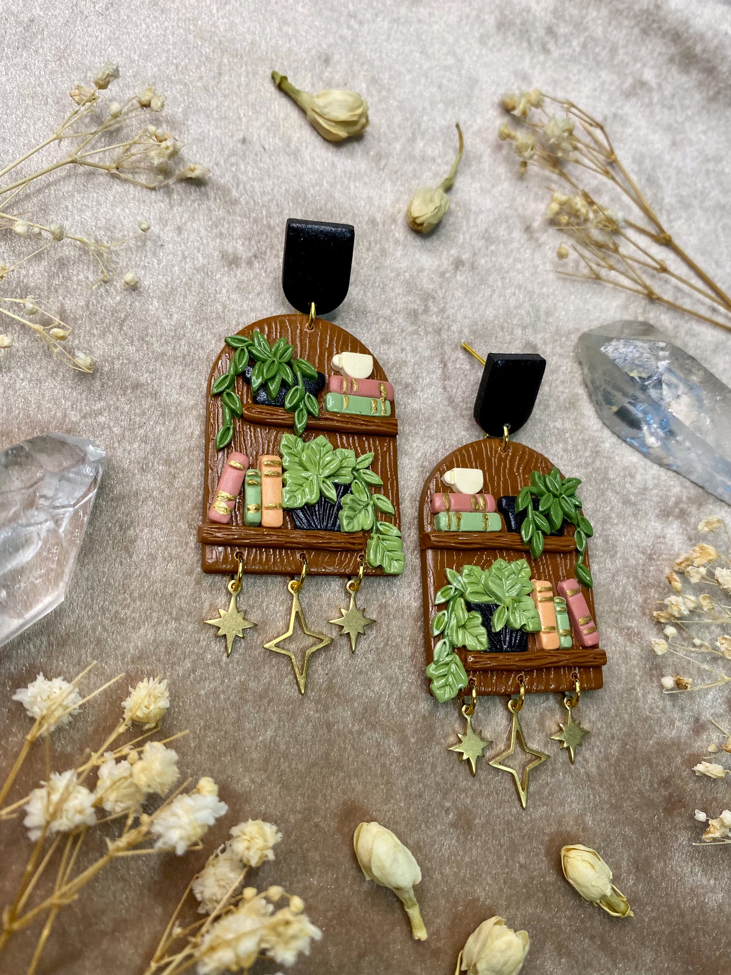 Cozy Corner Bookcase Earrings