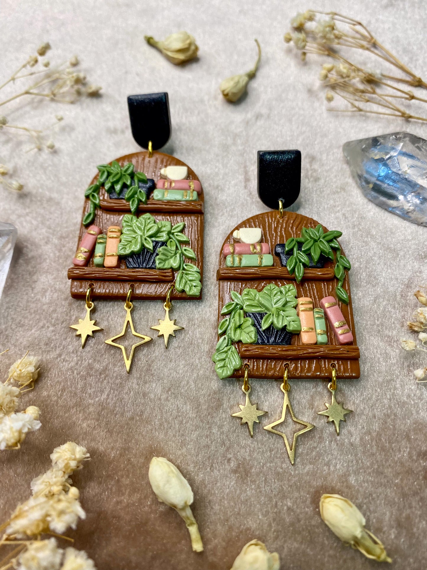 Cozy Corner Bookcase Earrings
