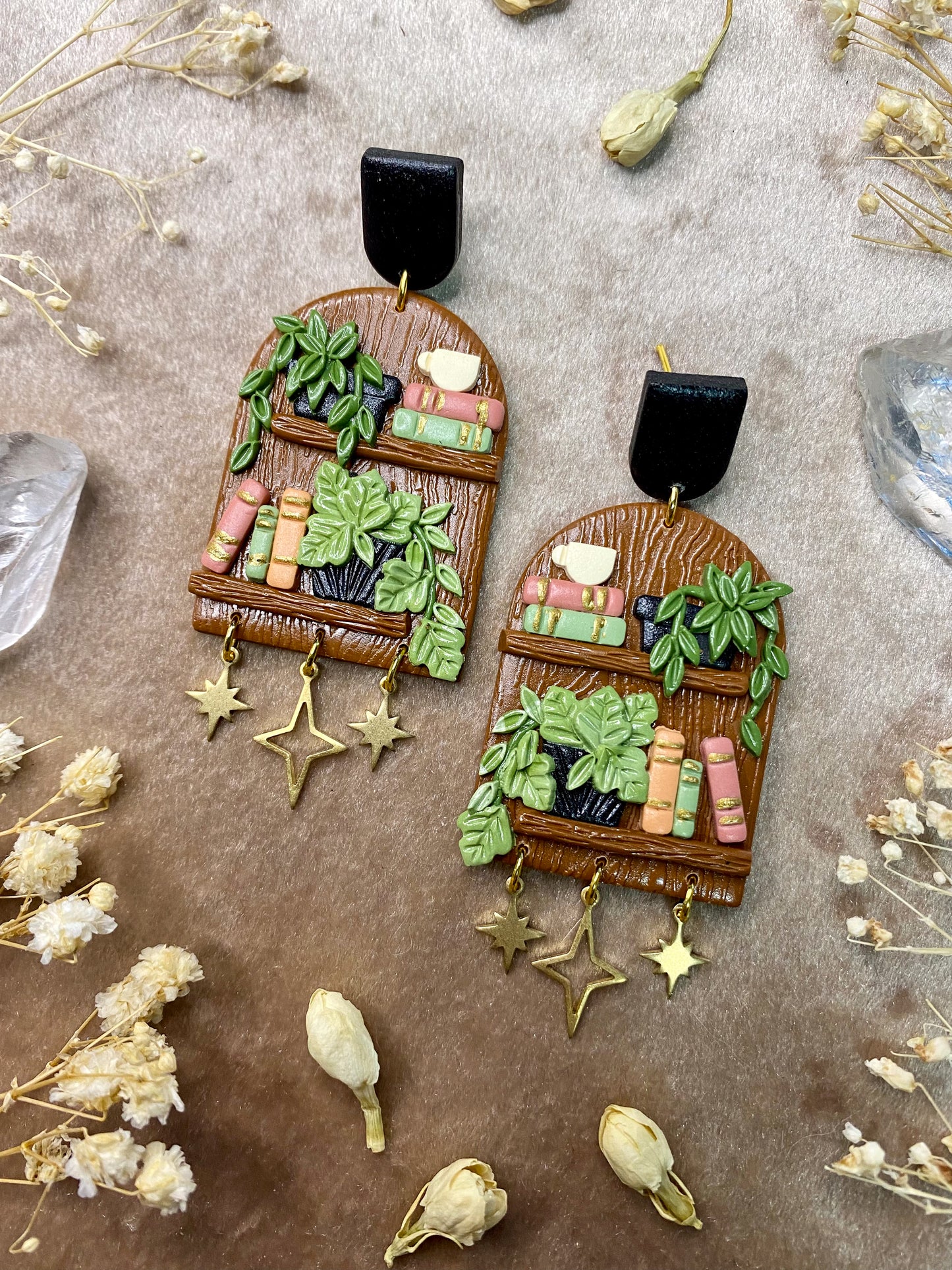 Cozy Corner Bookcase Earrings
