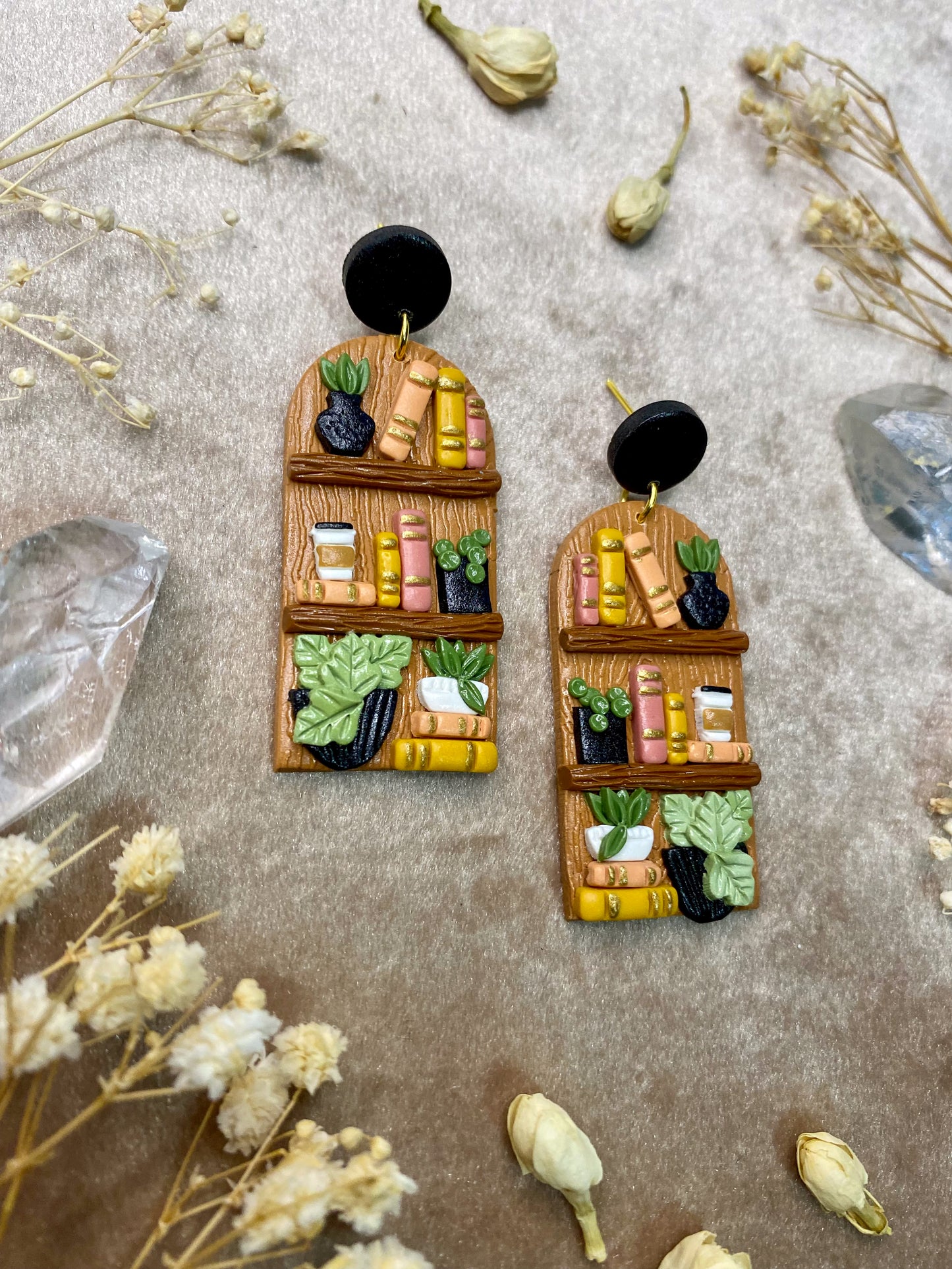 Plant Mama Bookcase Earrings