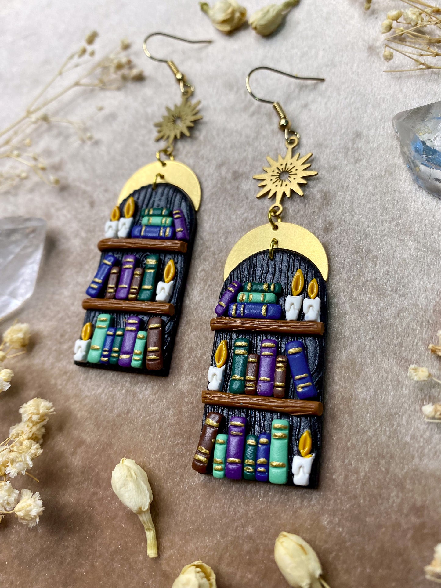 Candlelit Bookcase Earrings