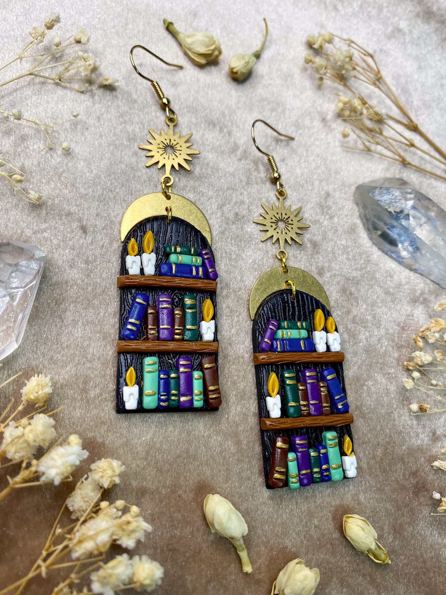 Candlelit Bookcase Earrings