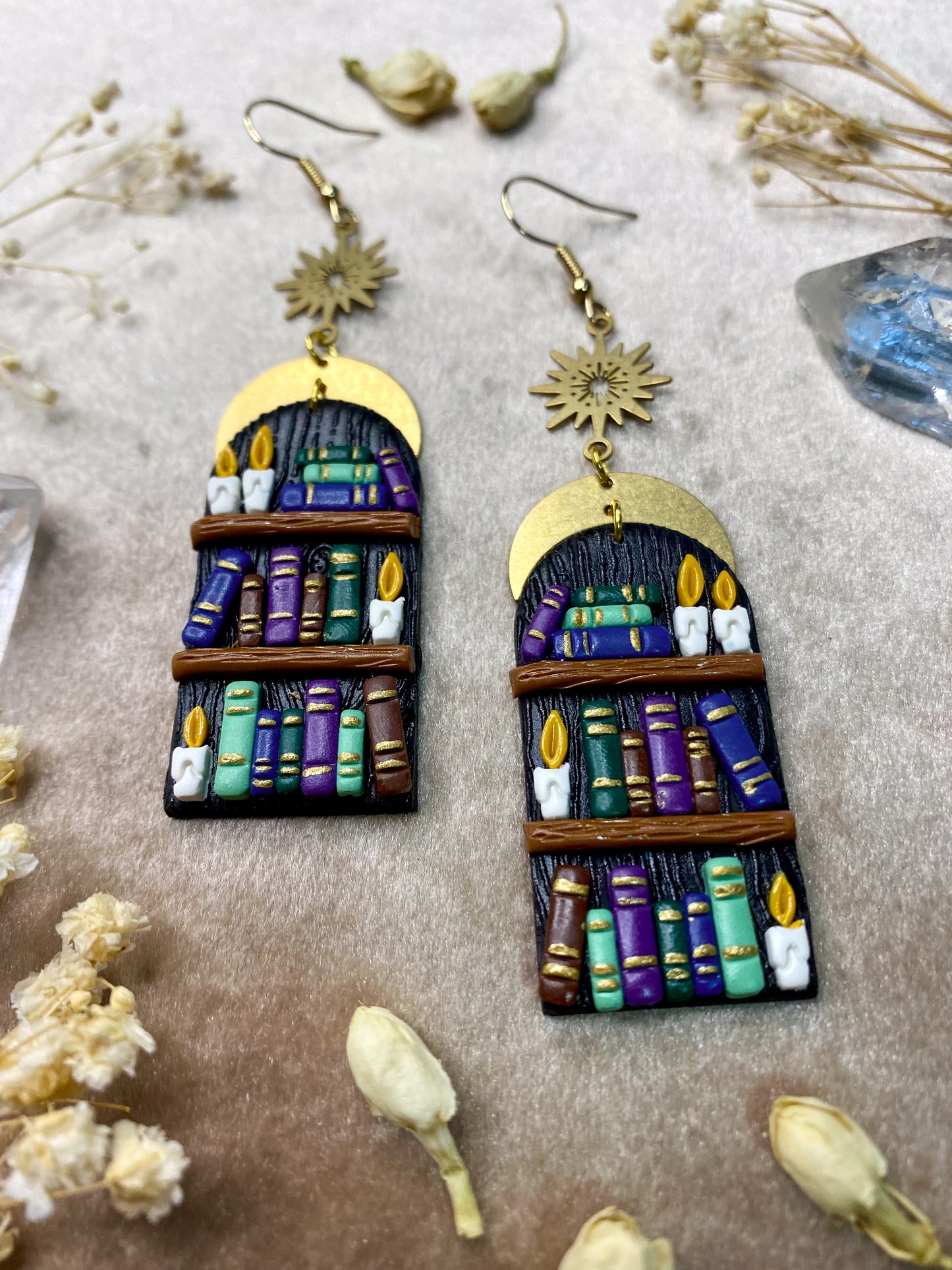 Candlelit Bookcase Earrings