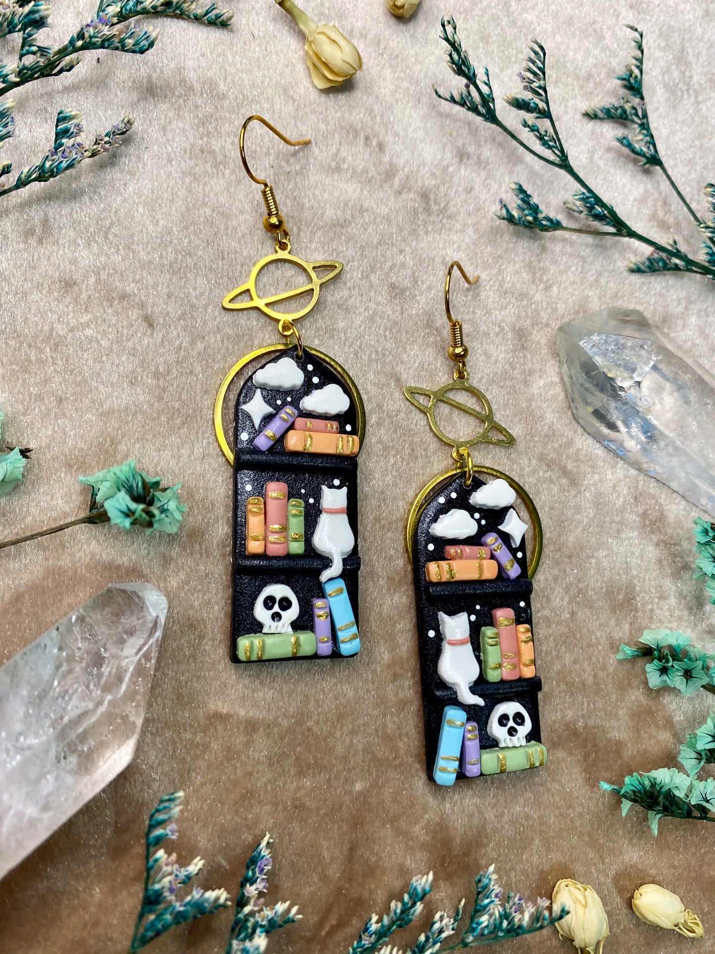 Out of this World Bookcase Earrings