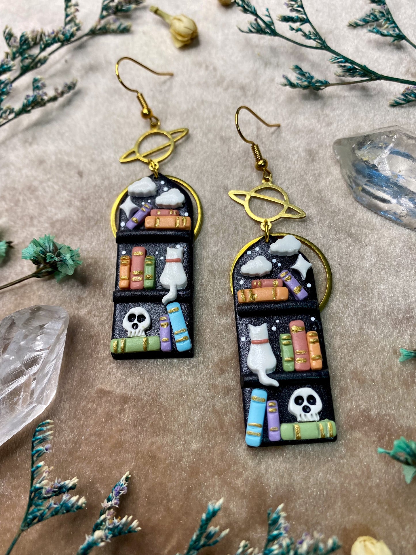 Out of this World Bookcase Earrings