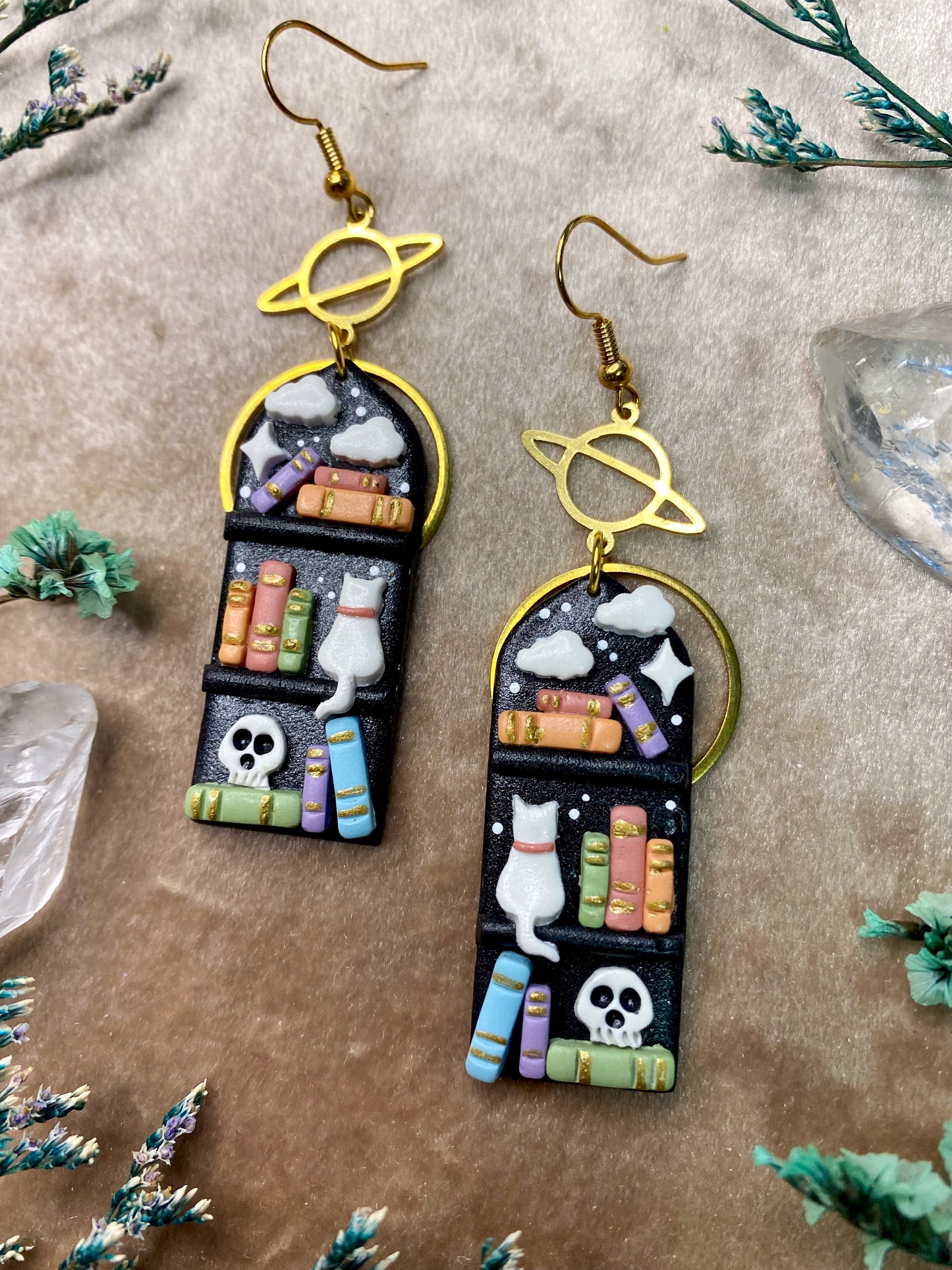 Out of this World Bookcase Earrings