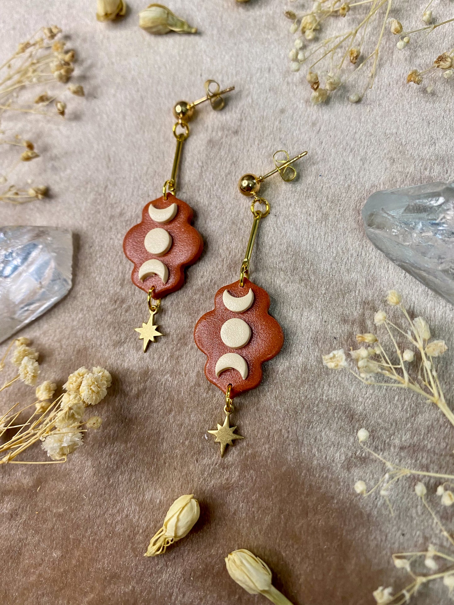 Moroccan Vibe Moon Phase Earrings