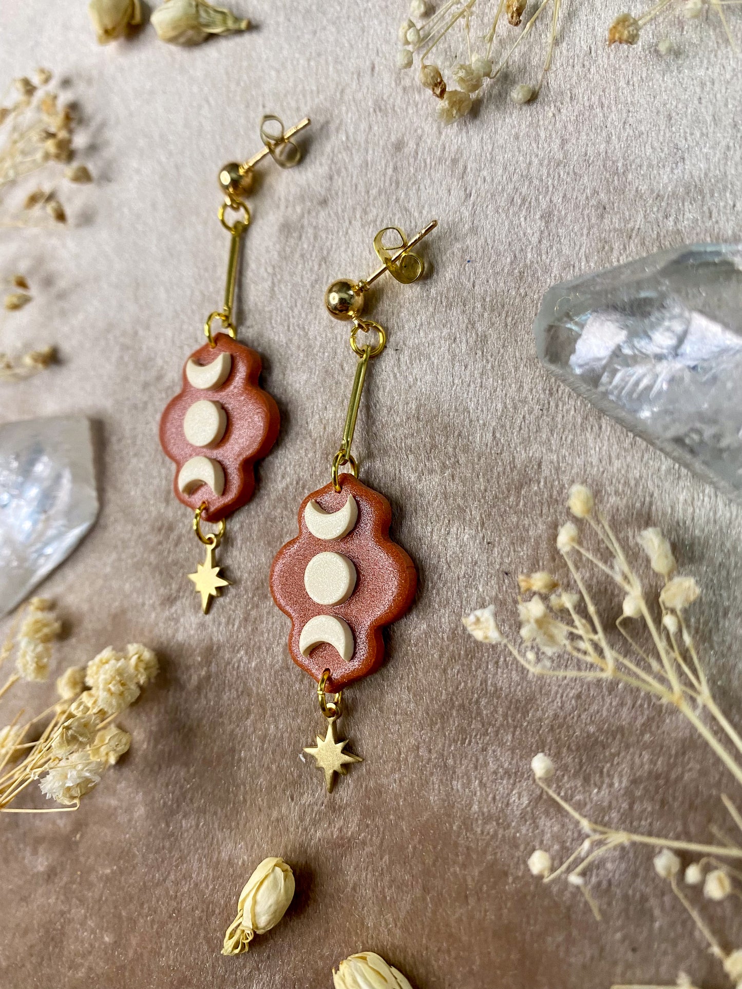 Moroccan Vibe Moon Phase Earrings