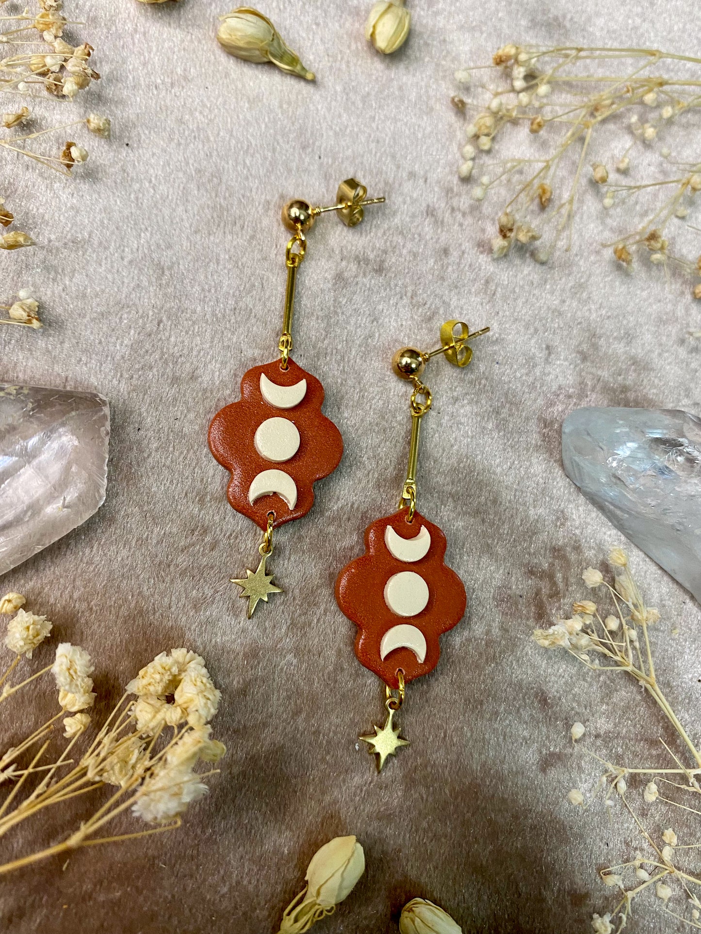 Moroccan Vibe Moon Phase Earrings