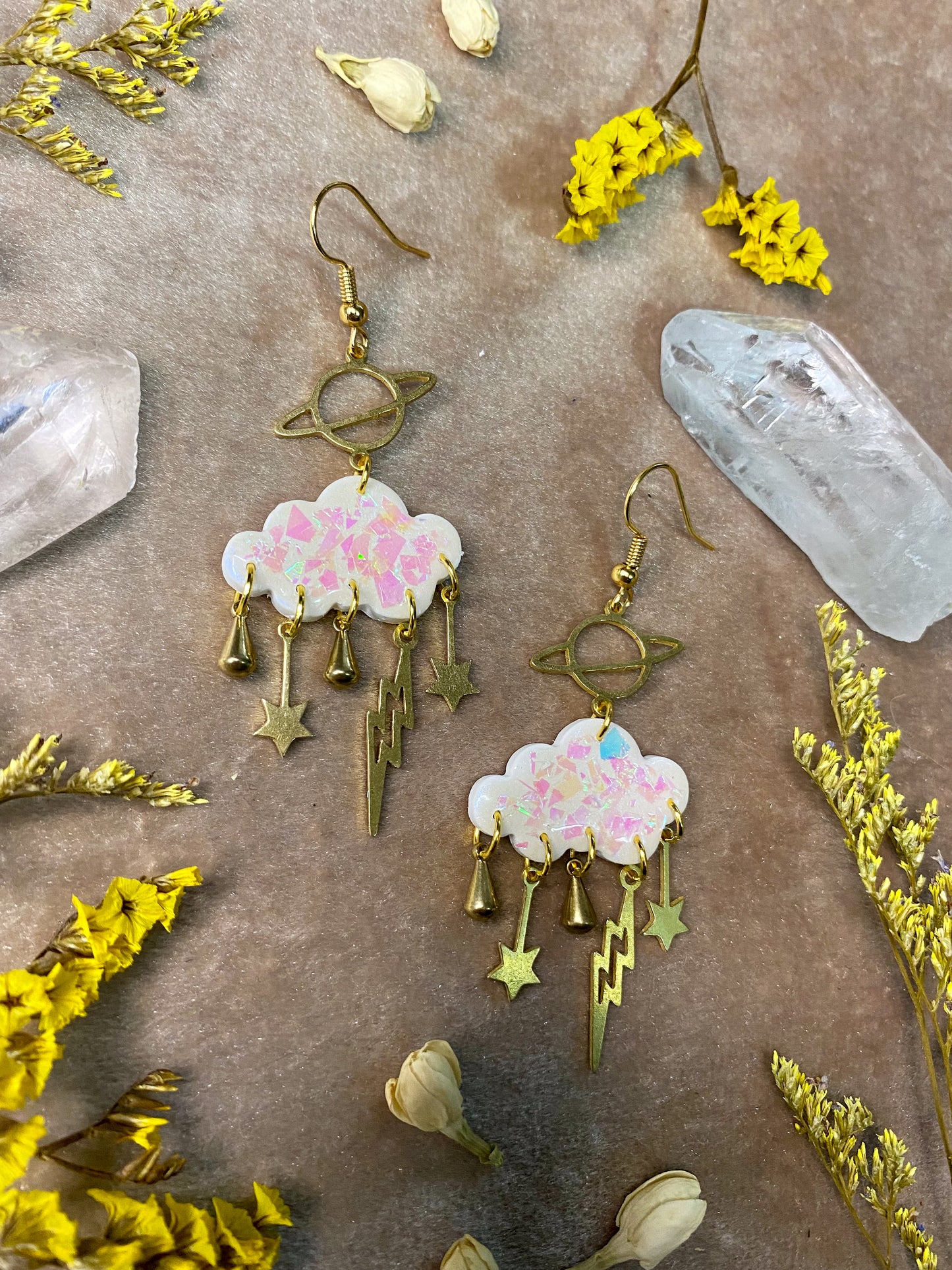 Opal Rain Cloud Earrings