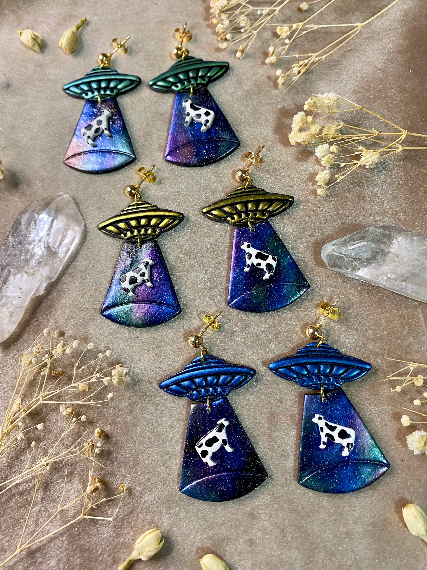 Galaxy Alien Abduction Earrings