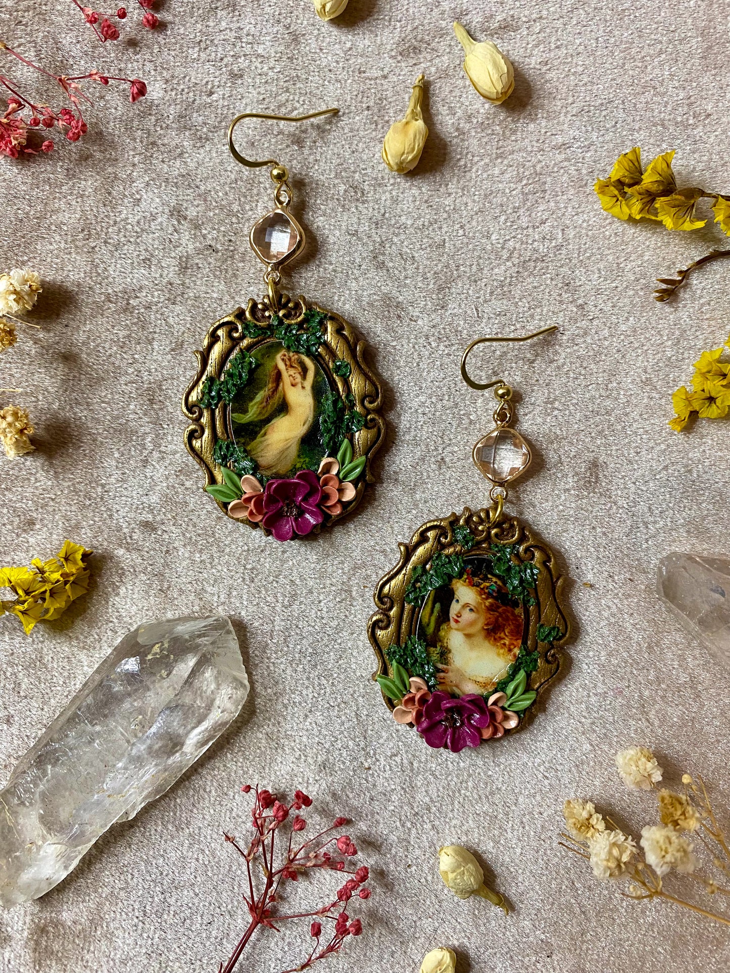 Flower Fairy Frame Earrings