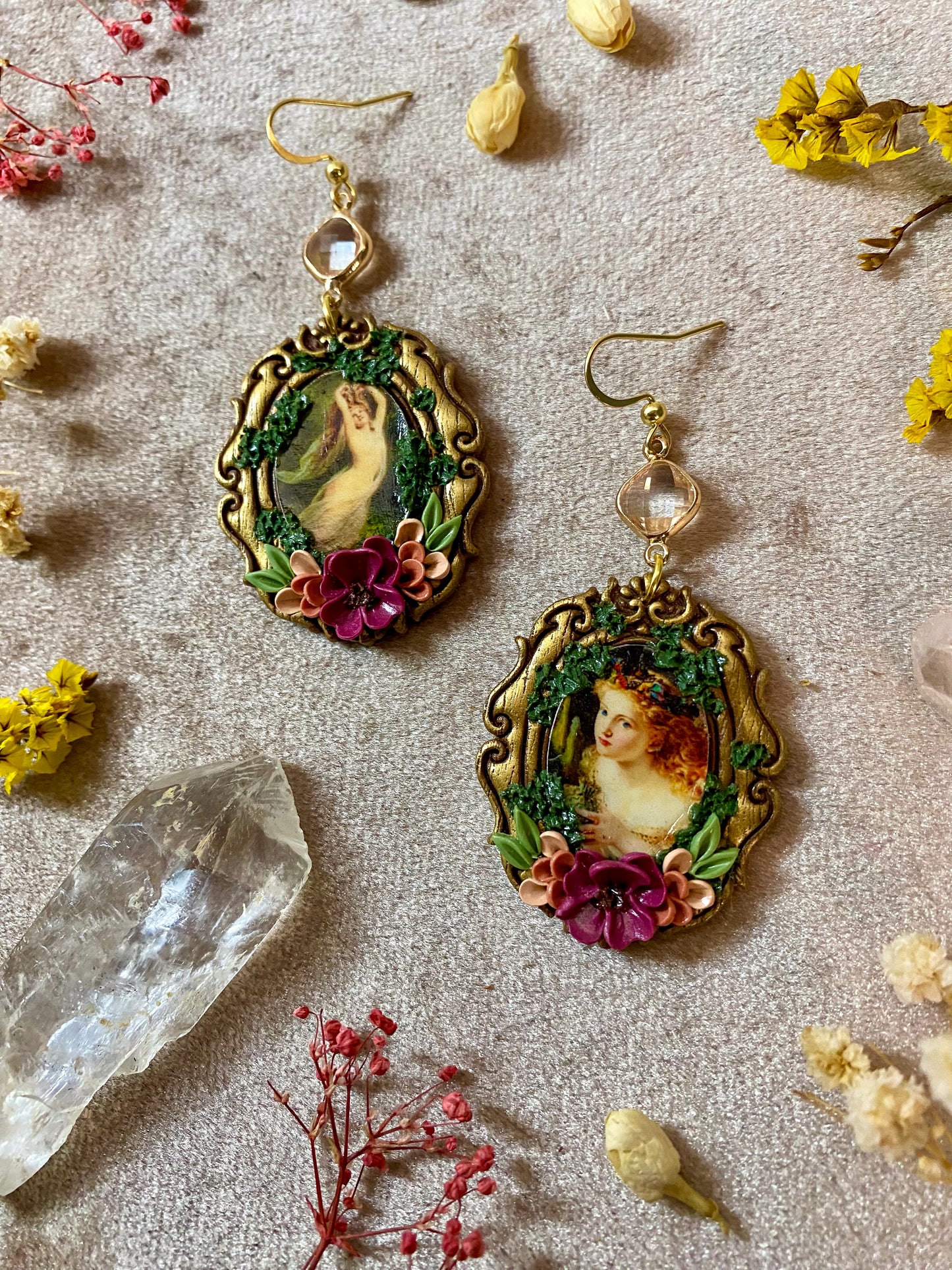 Flower Fairy Frame Earrings