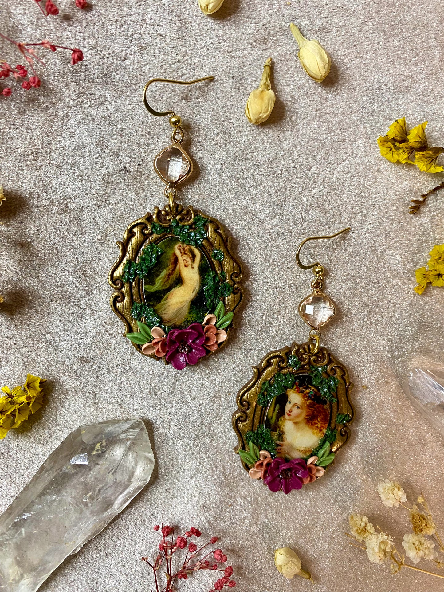 Flower Fairy Frame Earrings