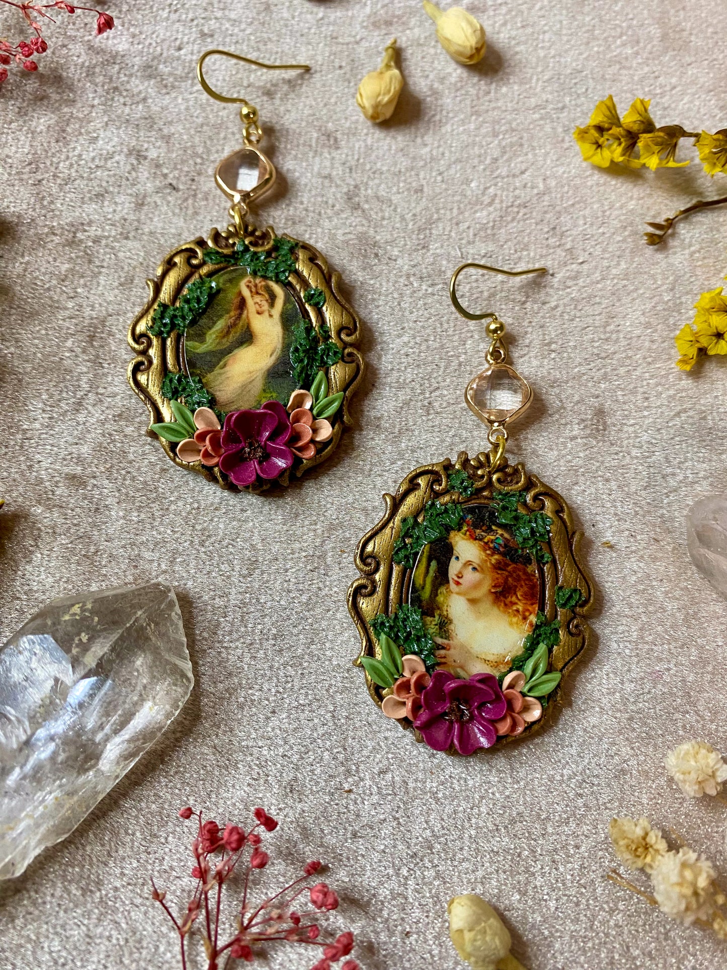 Flower Fairy Frame Earrings