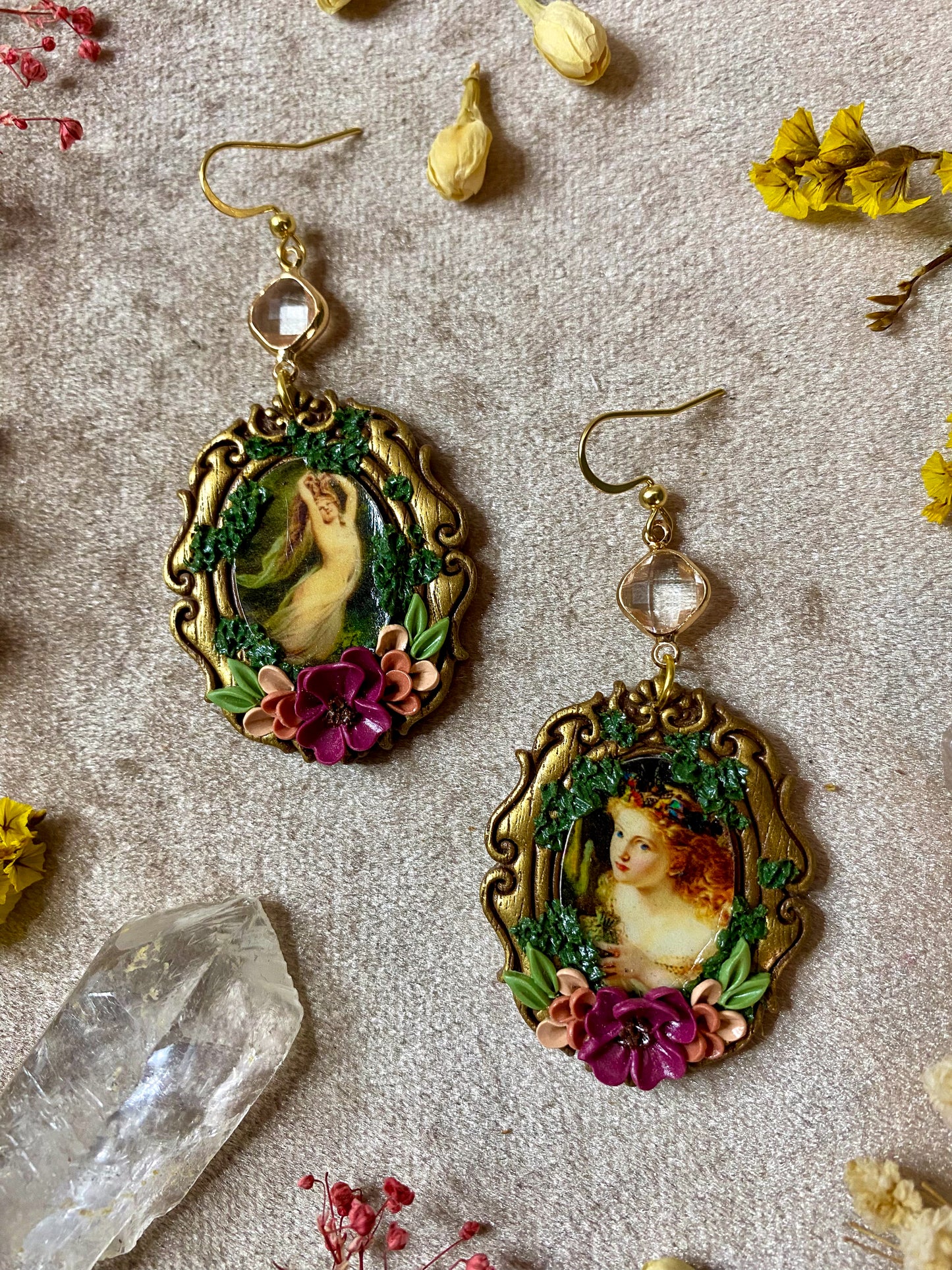 Flower Fairy Frame Earrings