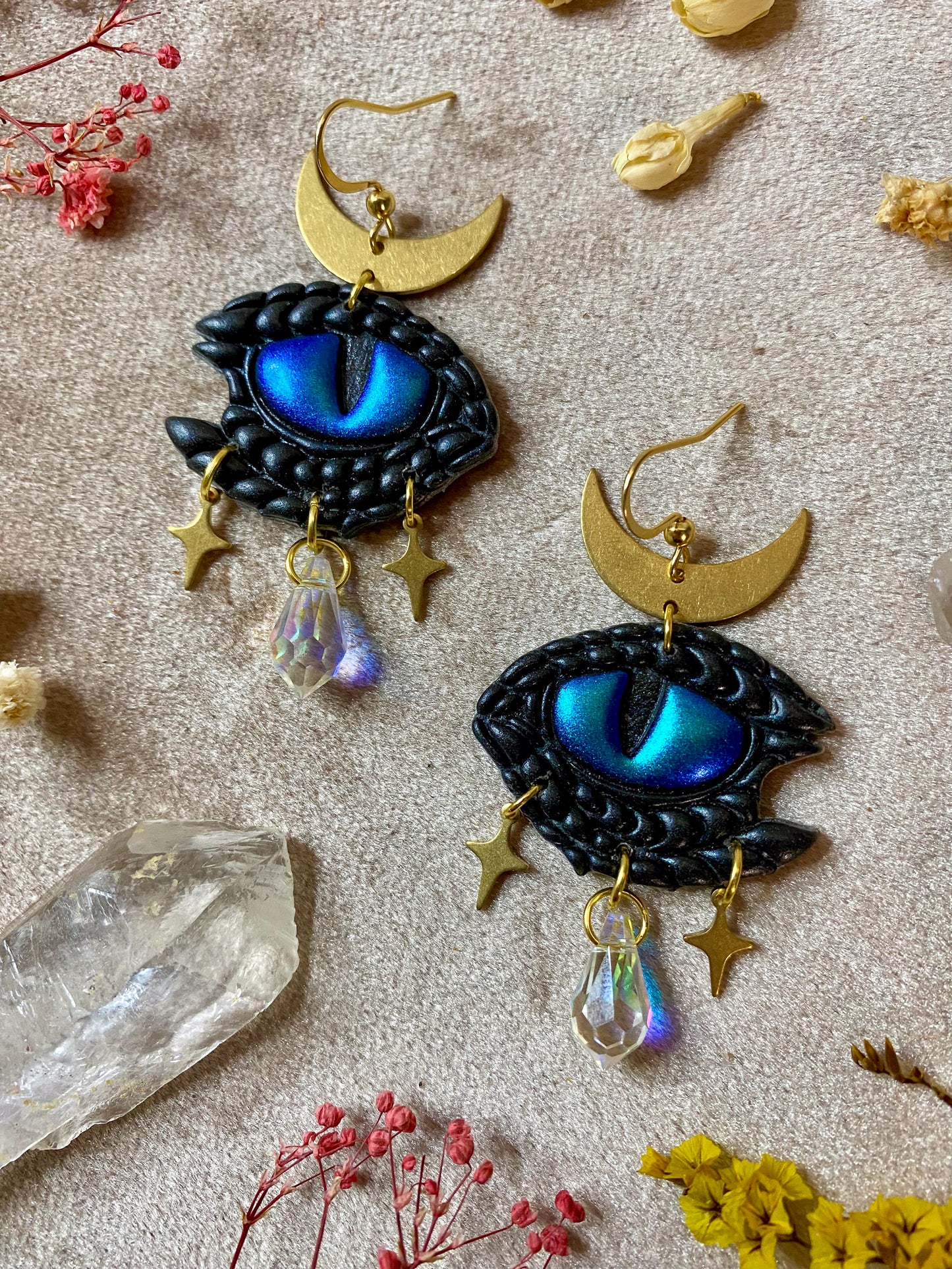 Dragon Tears Earrings - Teal and Blue