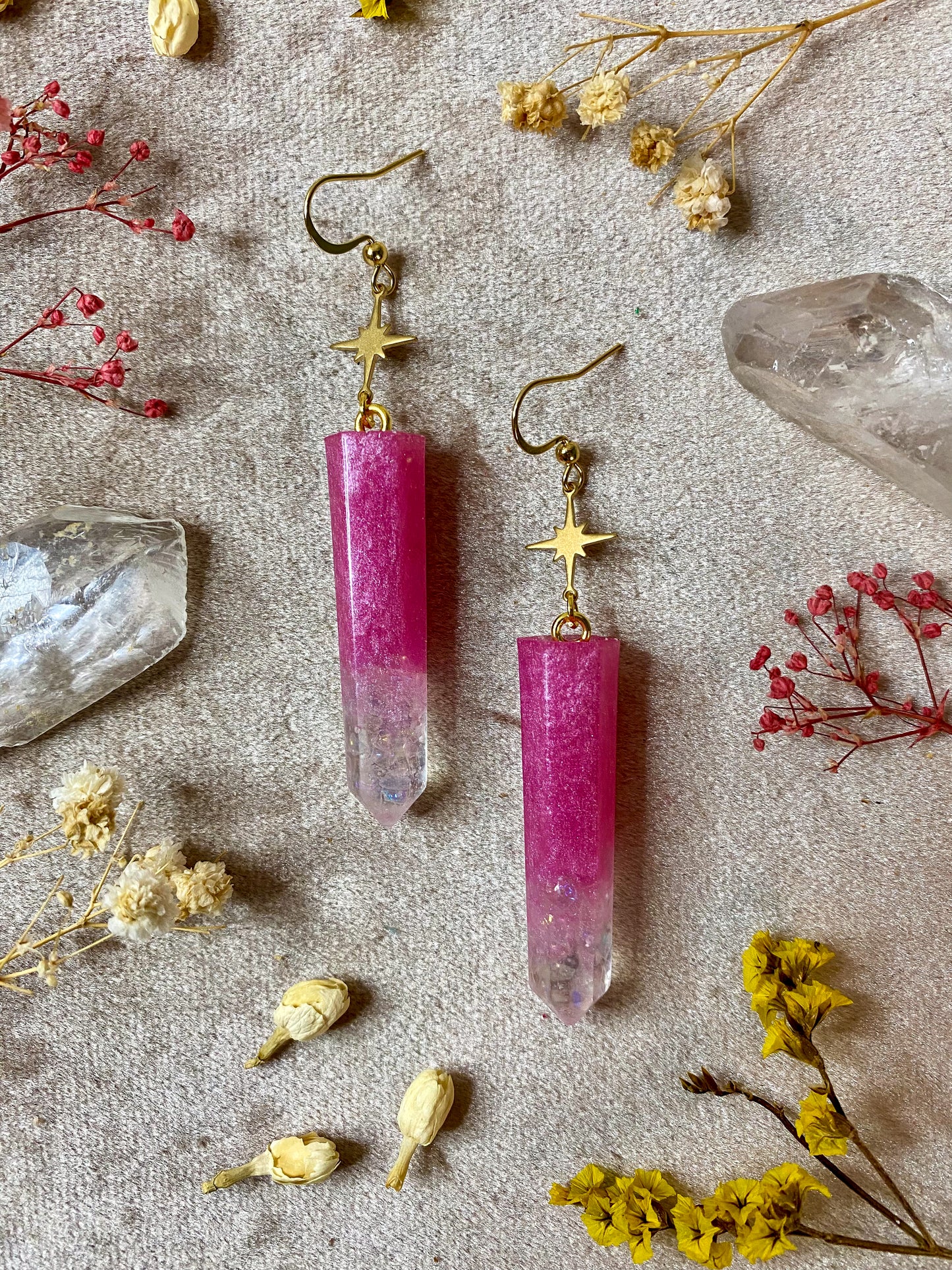 Rose Quartz Beauty Crystal Earrings
