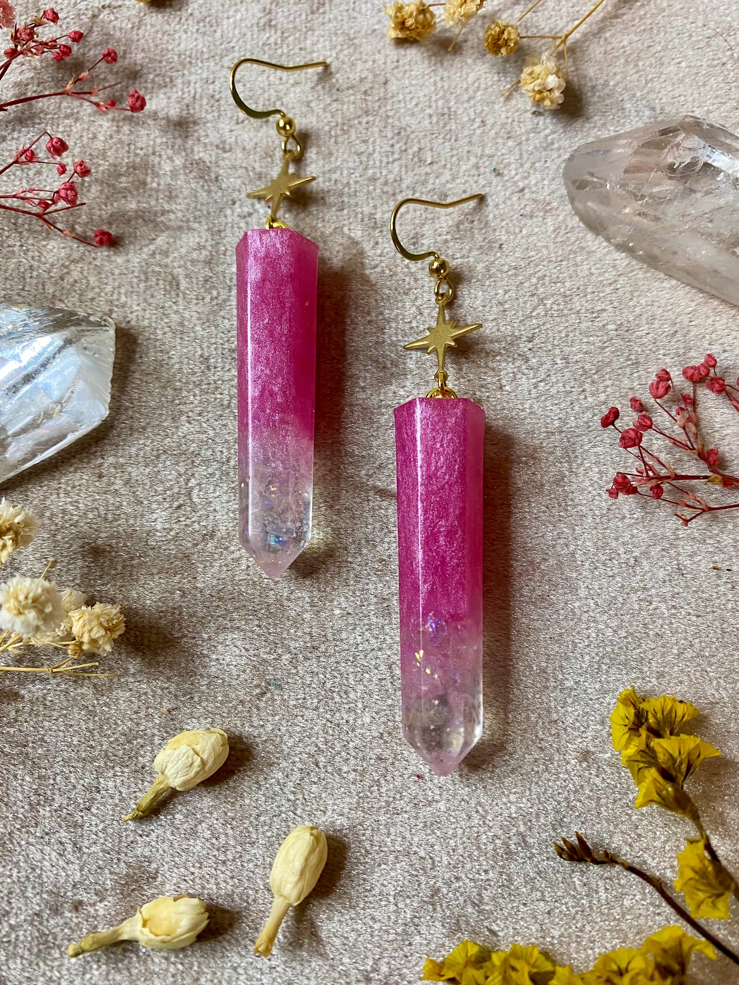 Rose Quartz Beauty Crystal Earrings