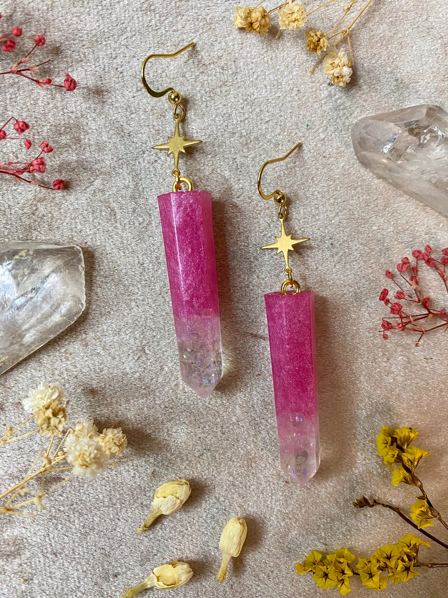 Rose Quartz Beauty Crystal Earrings