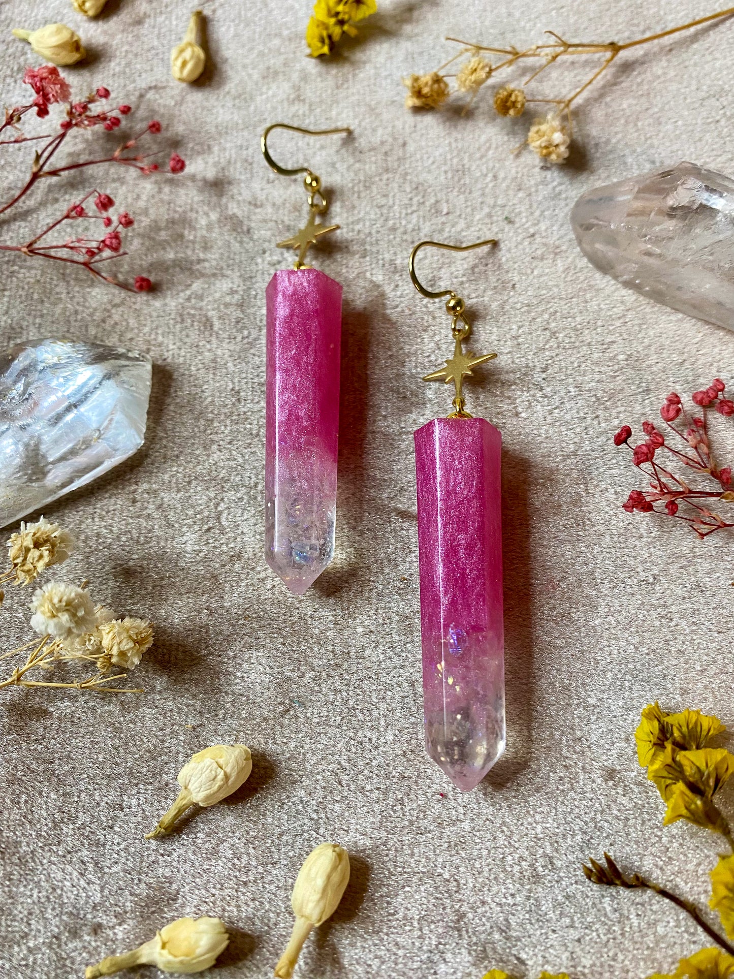 Rose Quartz Beauty Crystal Earrings