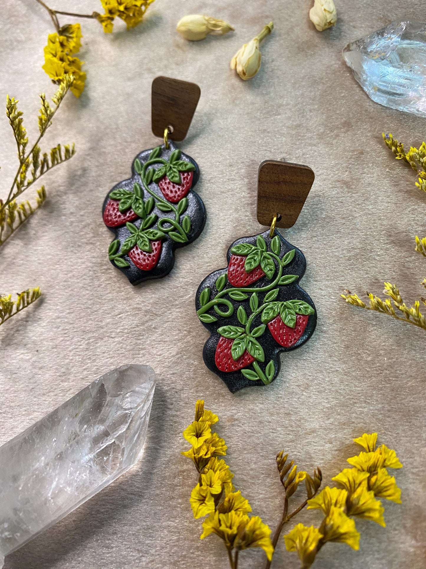 Strawberry Vine Earrings