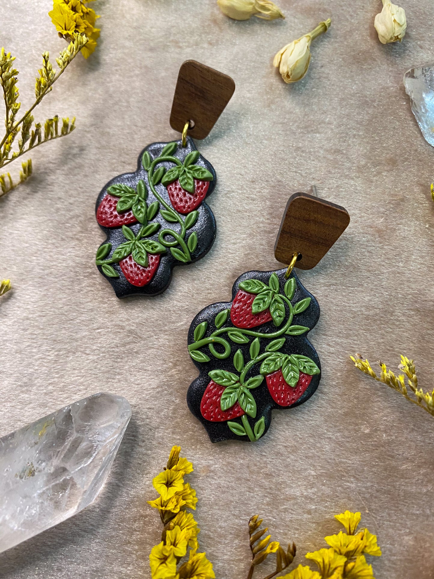 Strawberry Vine Earrings