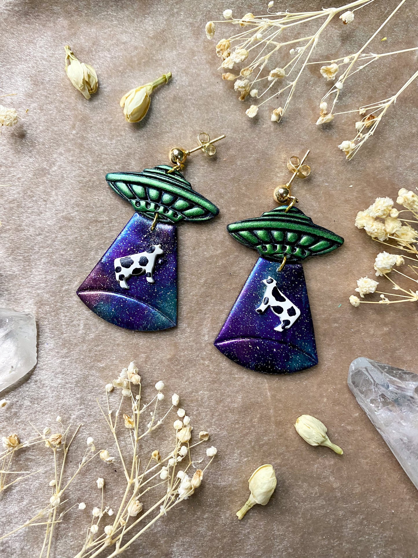 Galaxy Alien Abduction Earrings