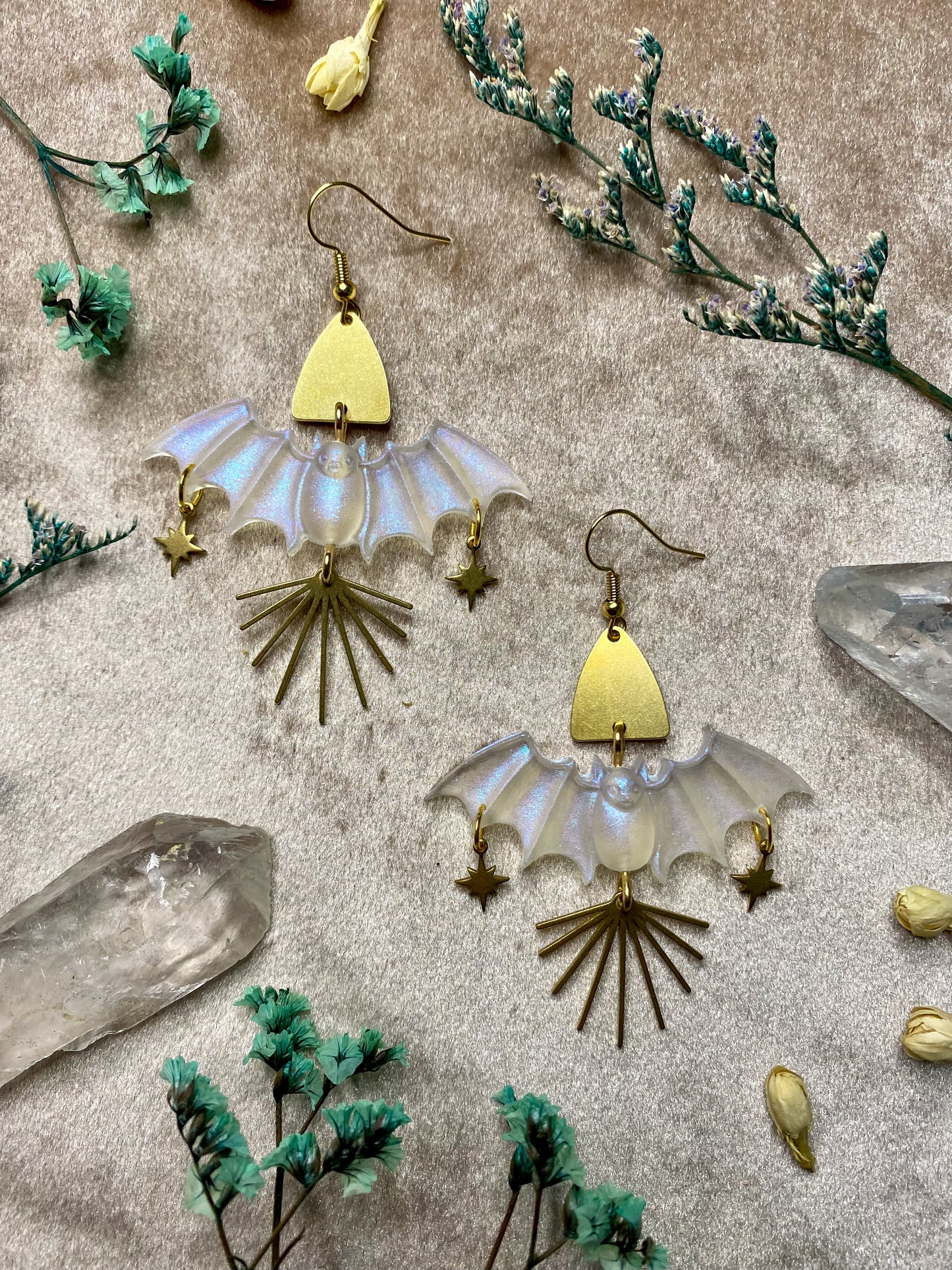 Lunar Guardian Bat Earrings