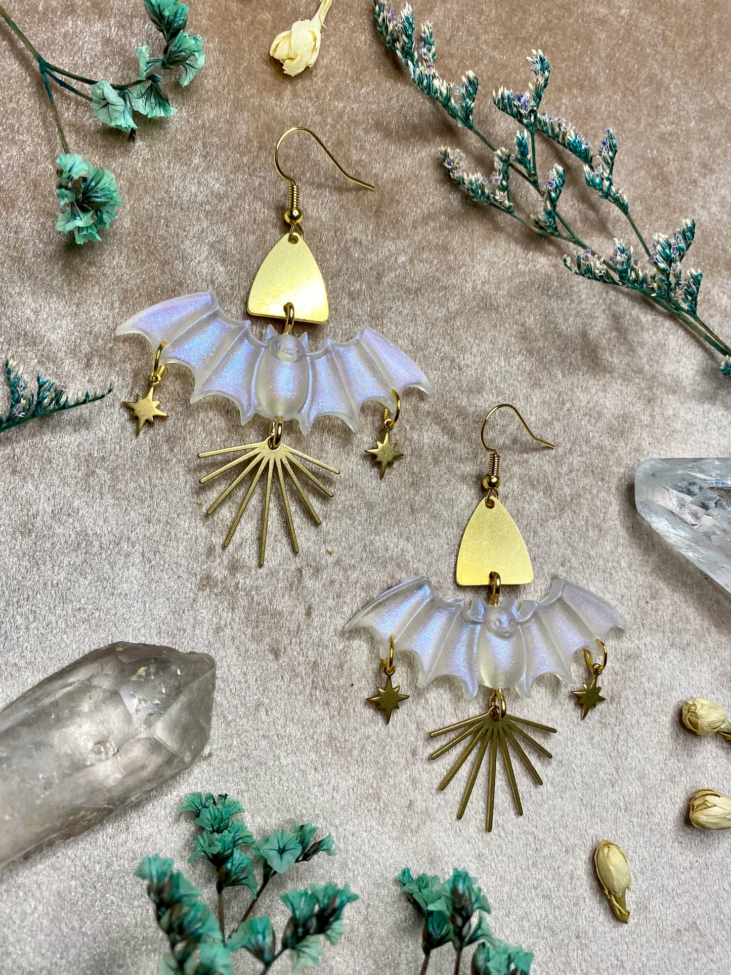 Lunar Guardian Bat Earrings