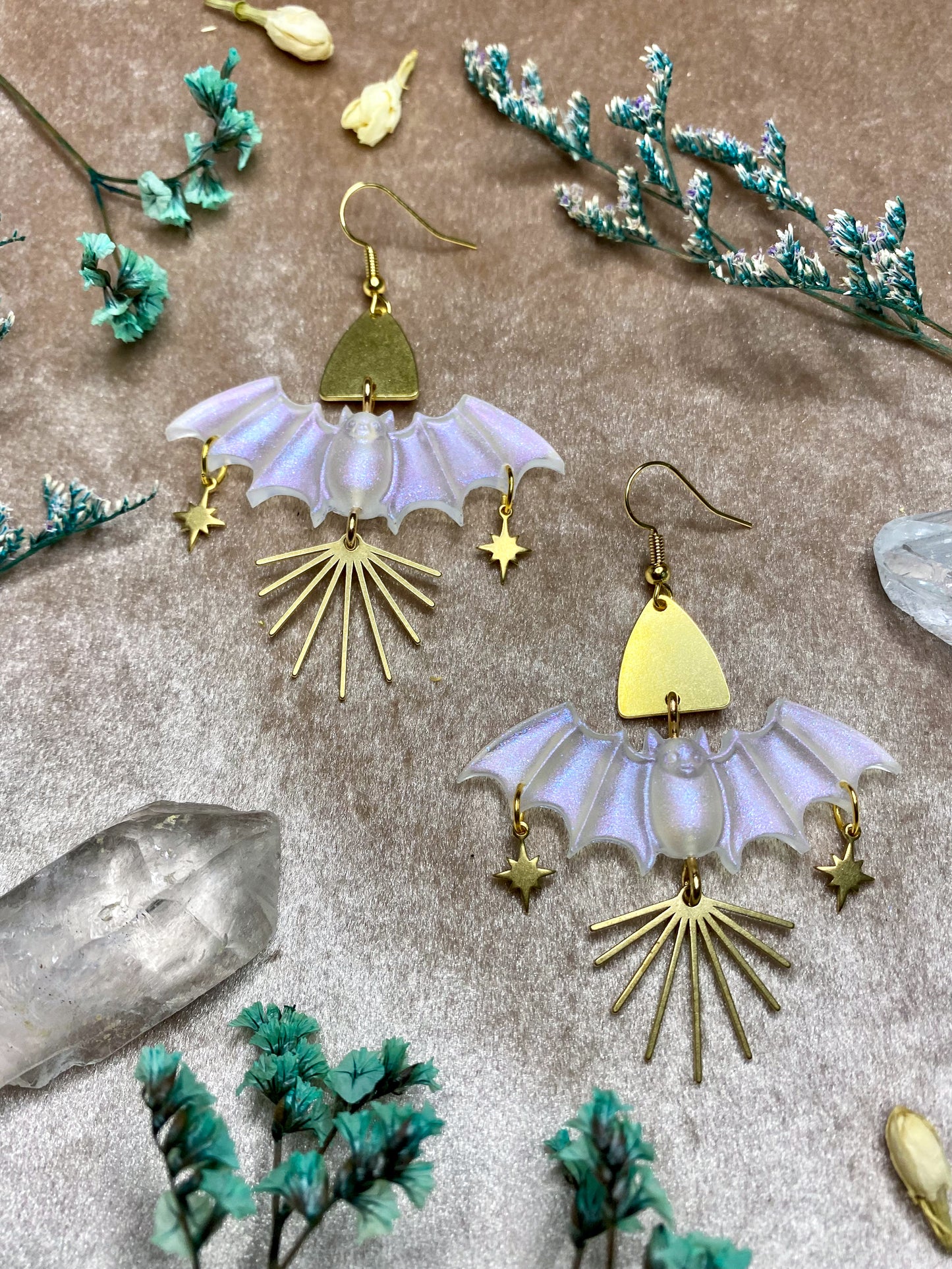 Lunar Guardian Bat Earrings