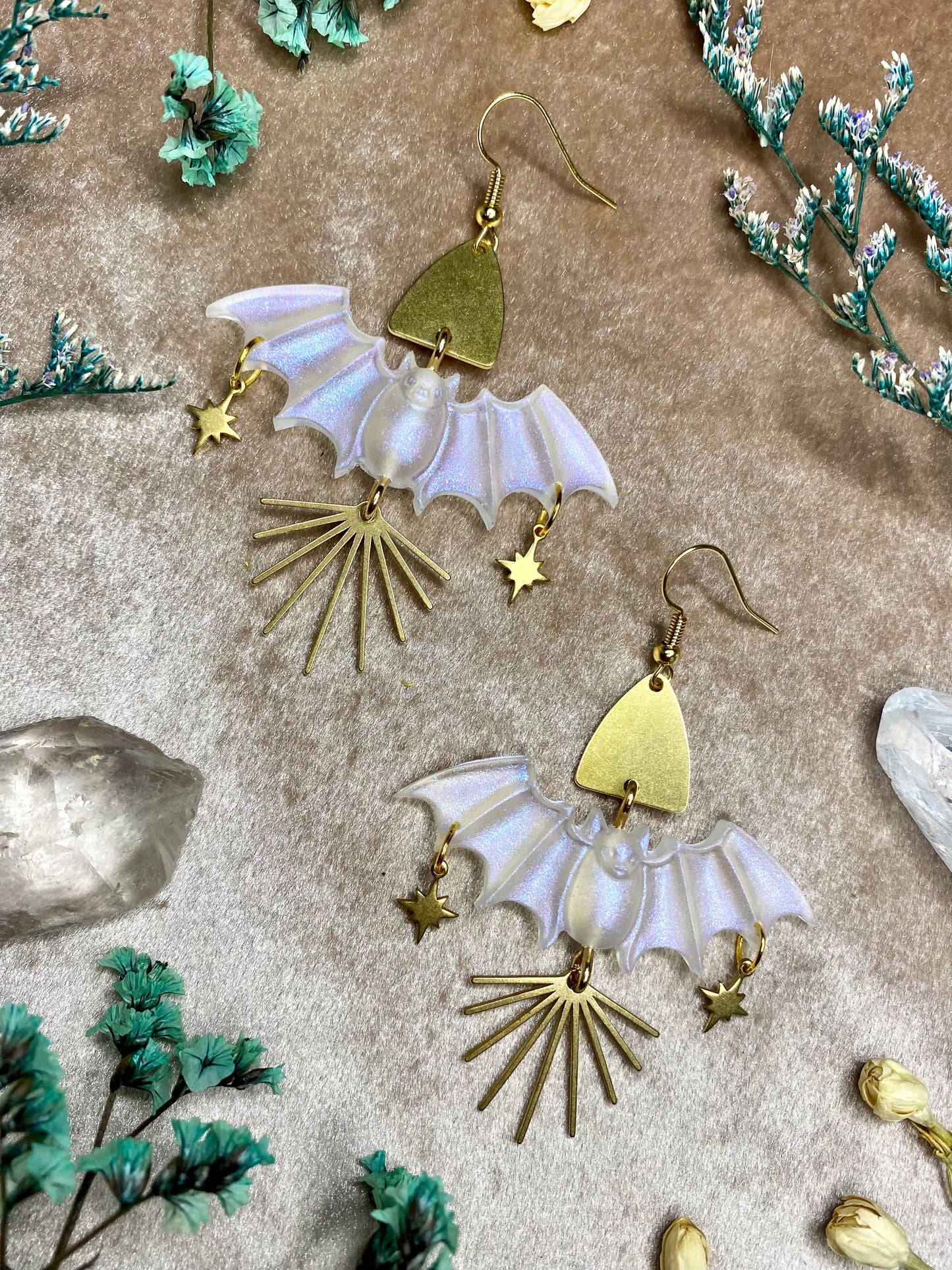 Lunar Guardian Bat Earrings