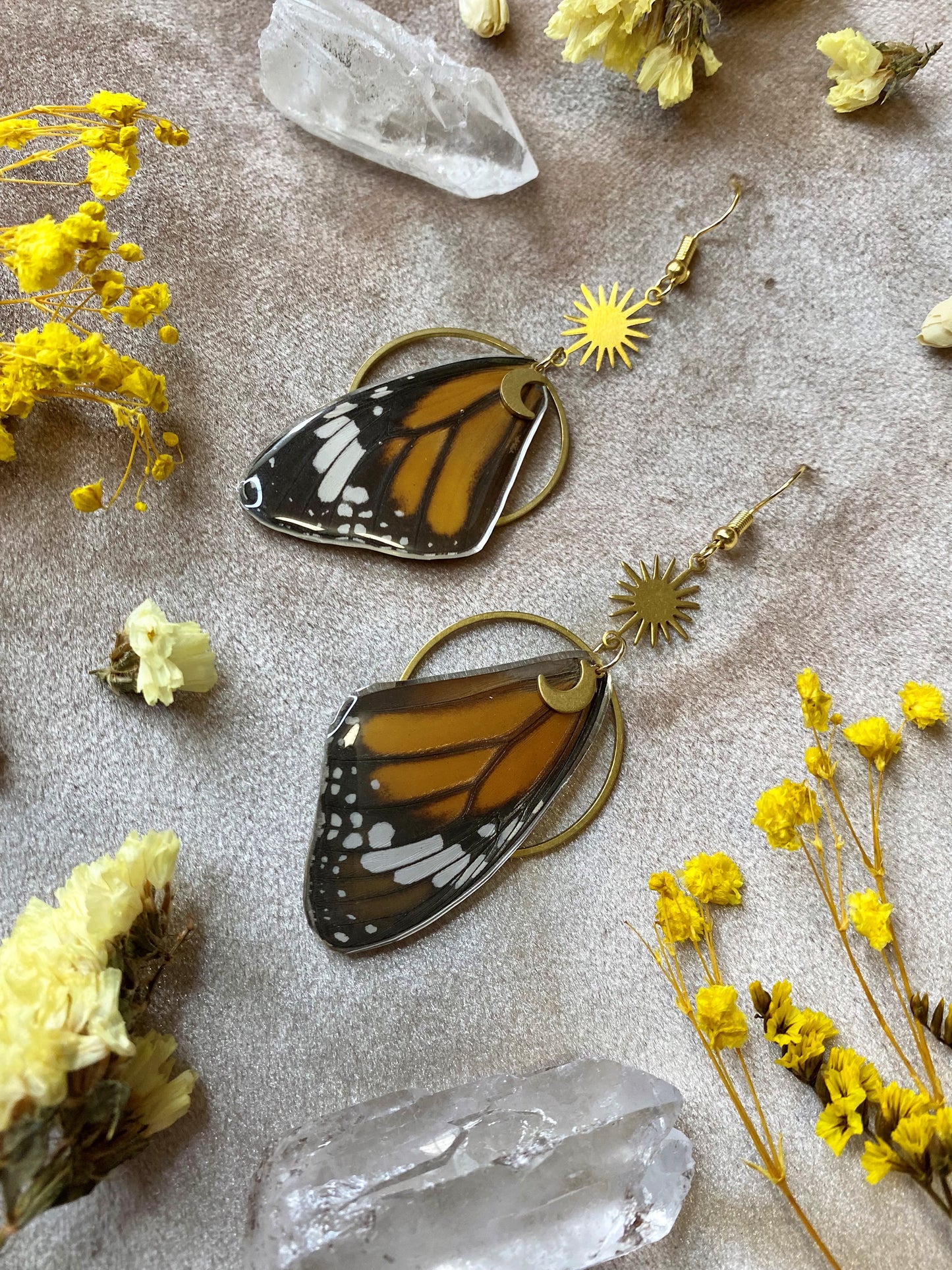 Monarch Butterfly Earrings (Top Wings)