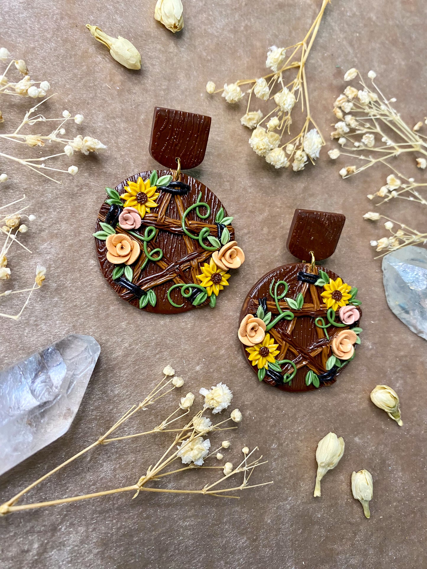 Wildflower Pentacle Earrings
