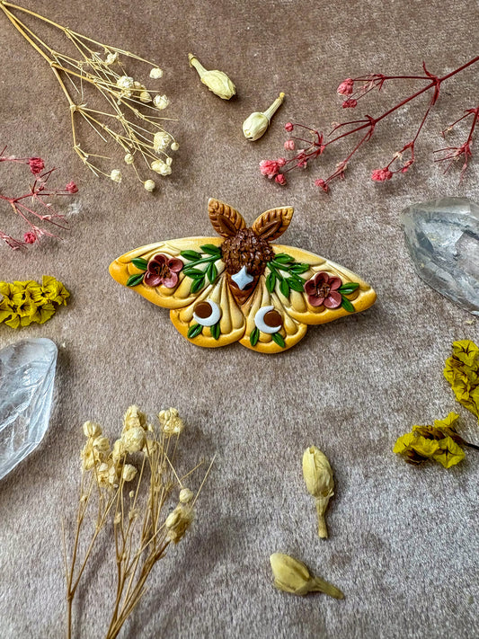 Floral Moth Pin