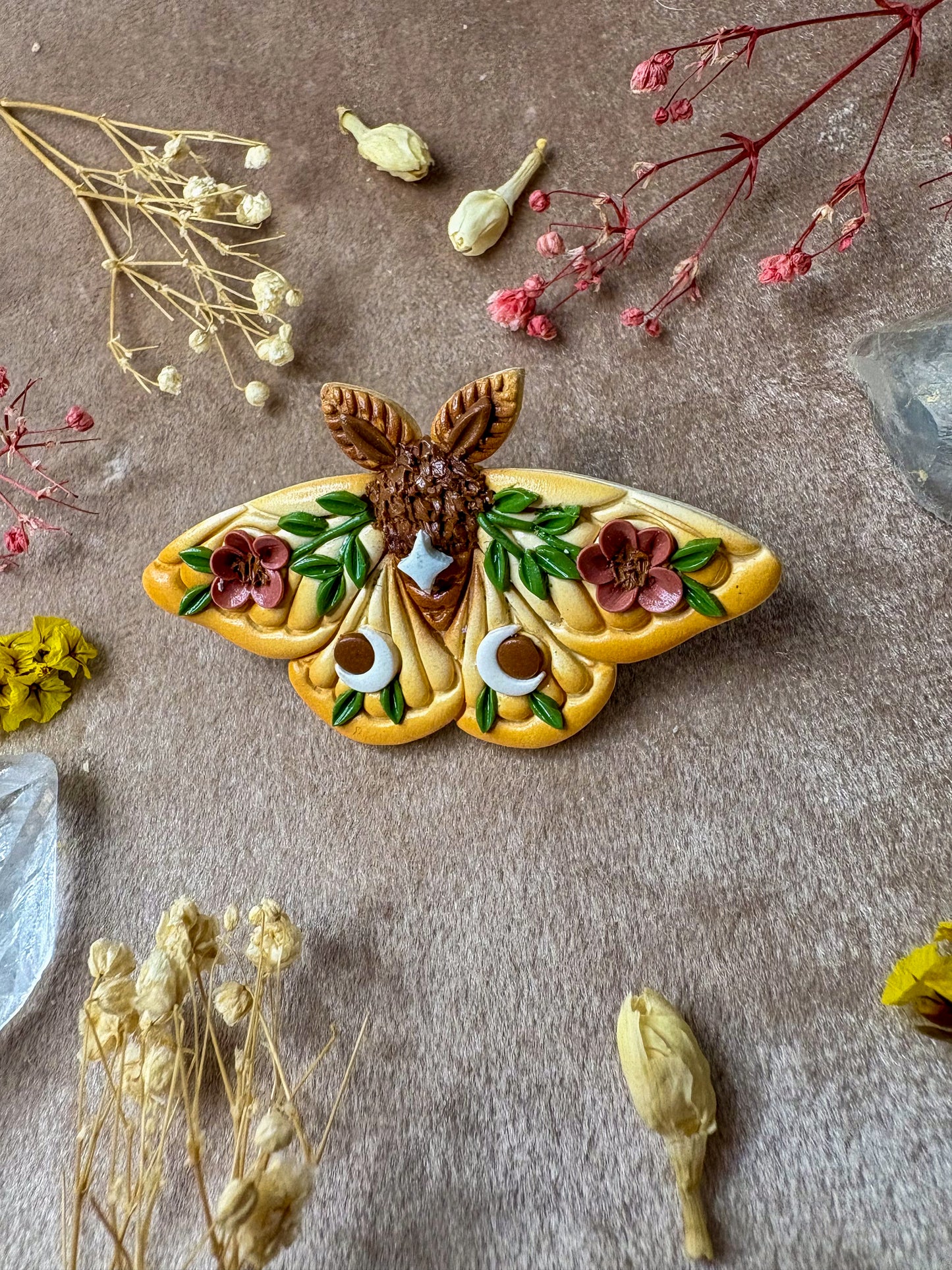Floral Moth Pin