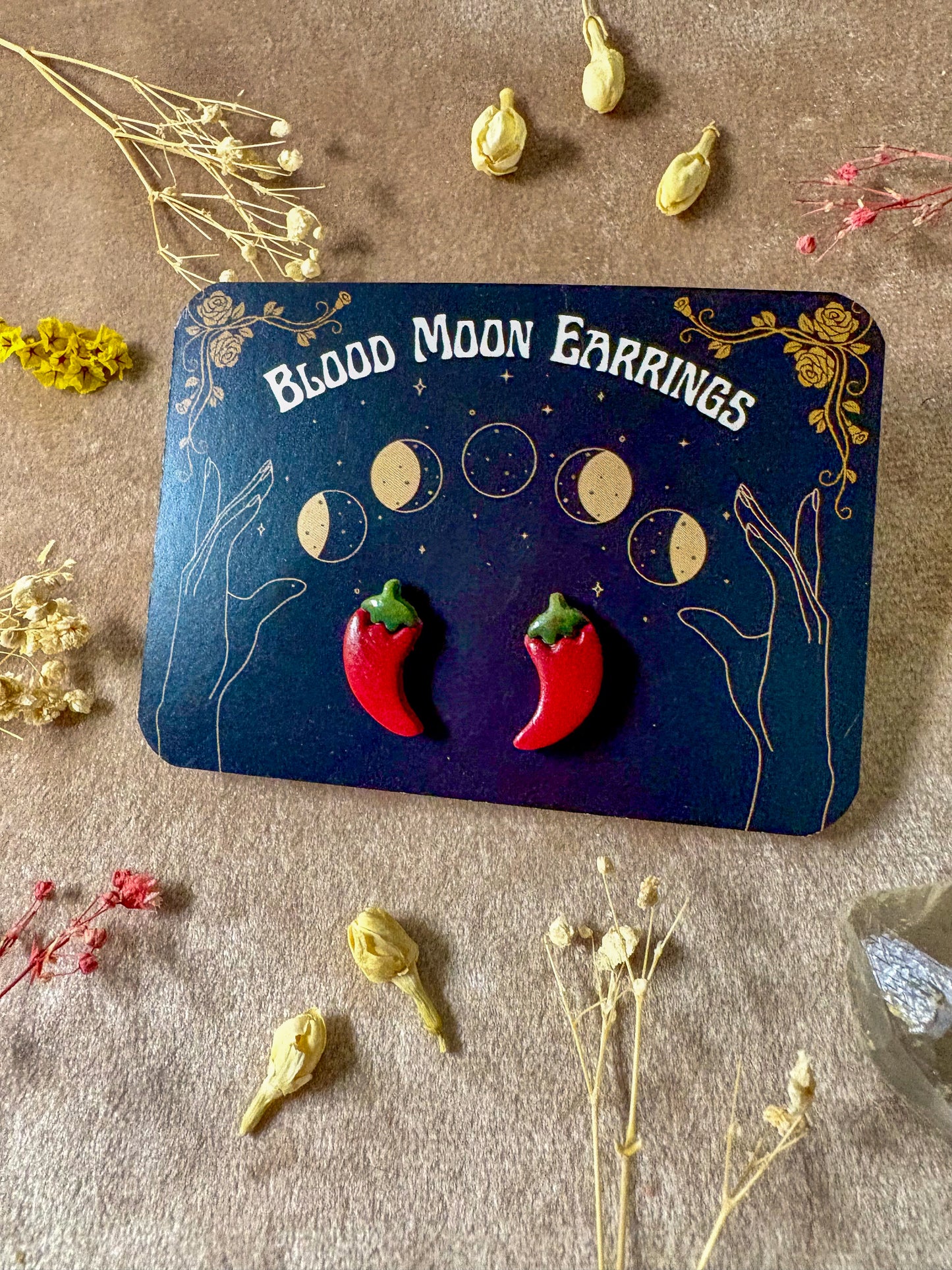 Hot Pepper Stud Earrings