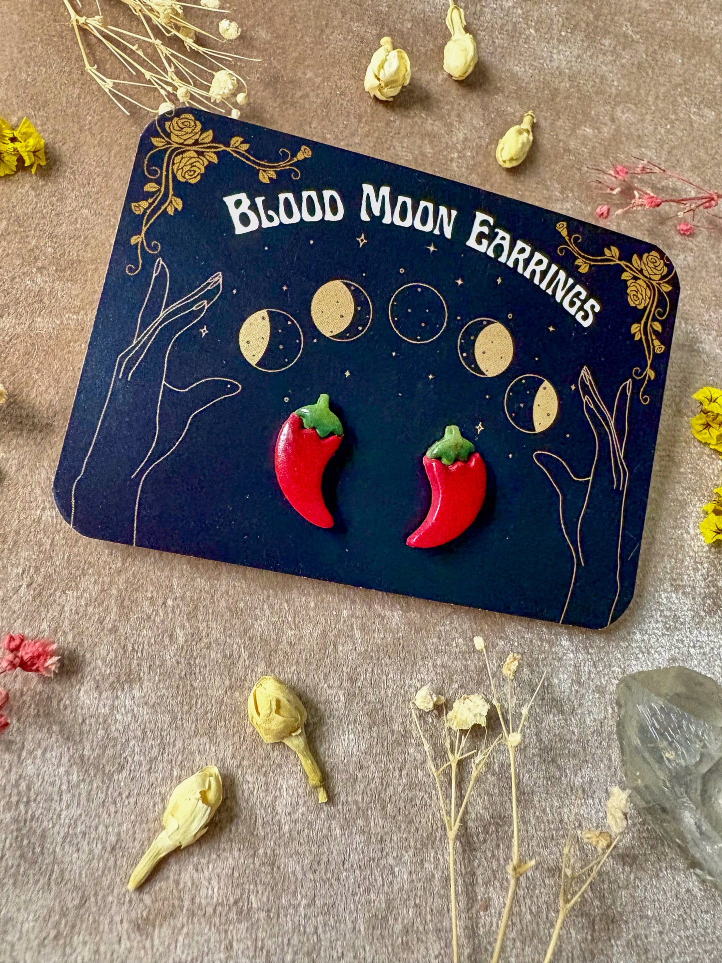 Hot Pepper Stud Earrings