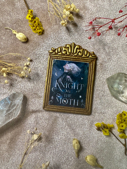 The Knight and the Moth Book Pin