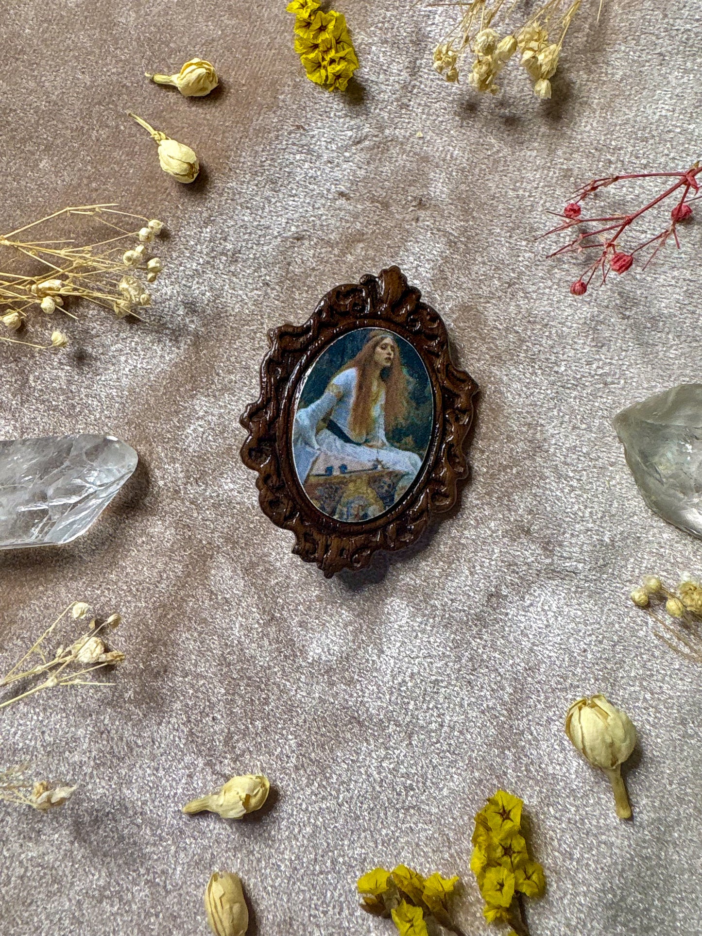 Lady of the Shallot Art Pin