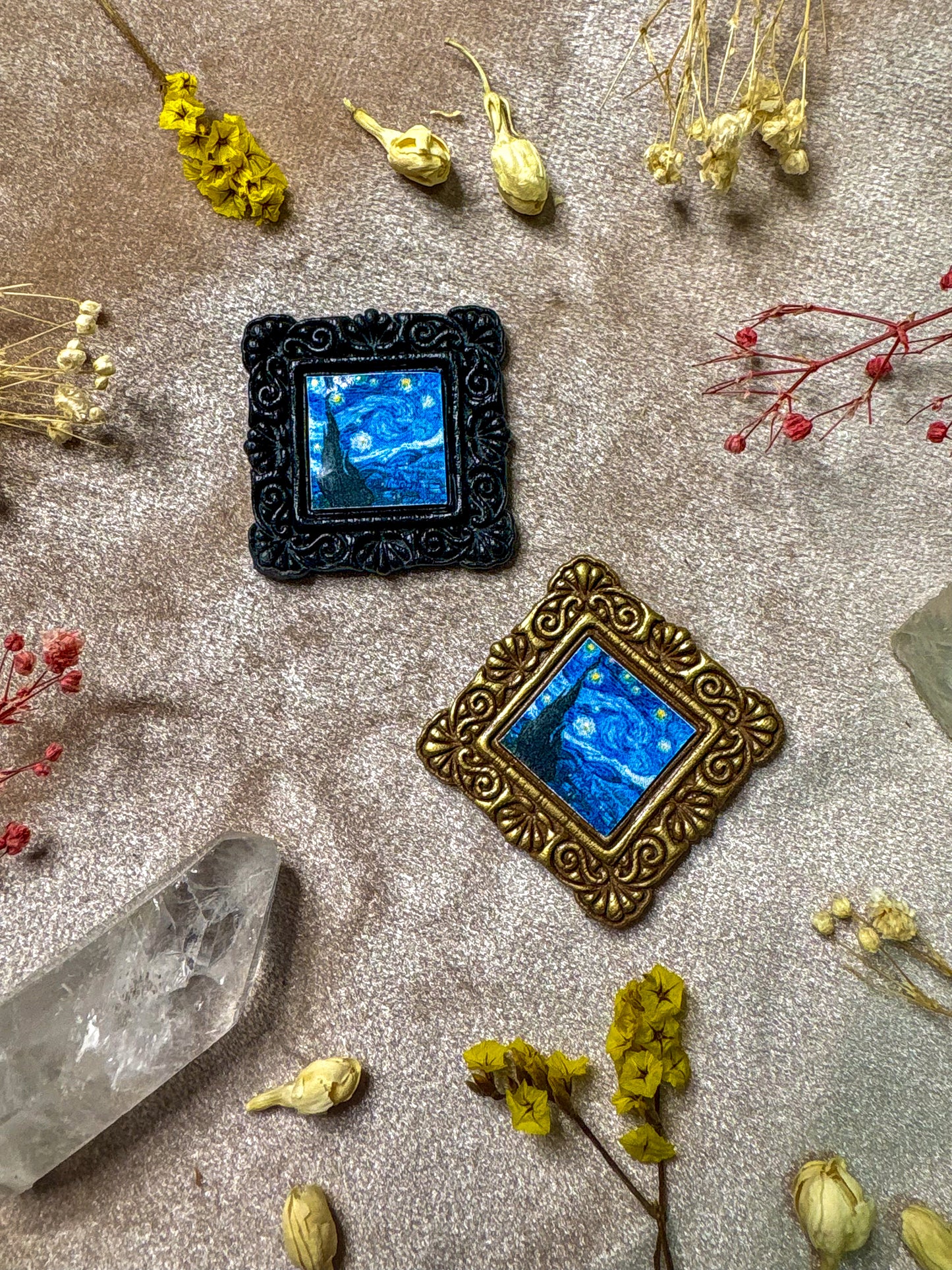 Starry Night Art Pin