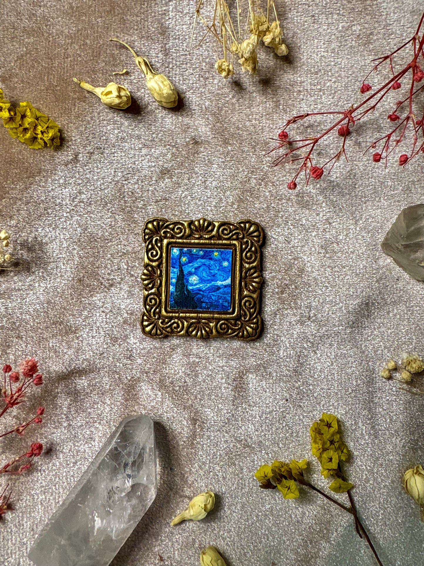 Starry Night Art Pin