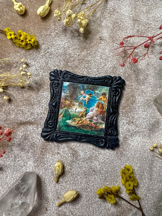 Maidens and Angel Art Pin