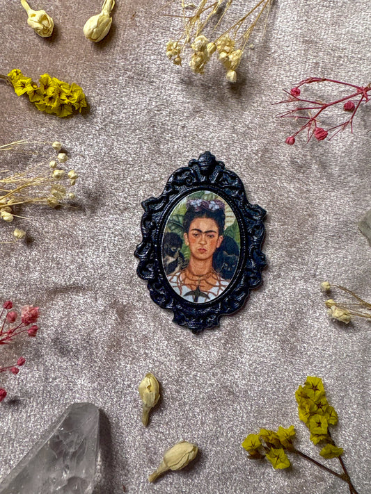 Frida's Self Portrait Art Pin