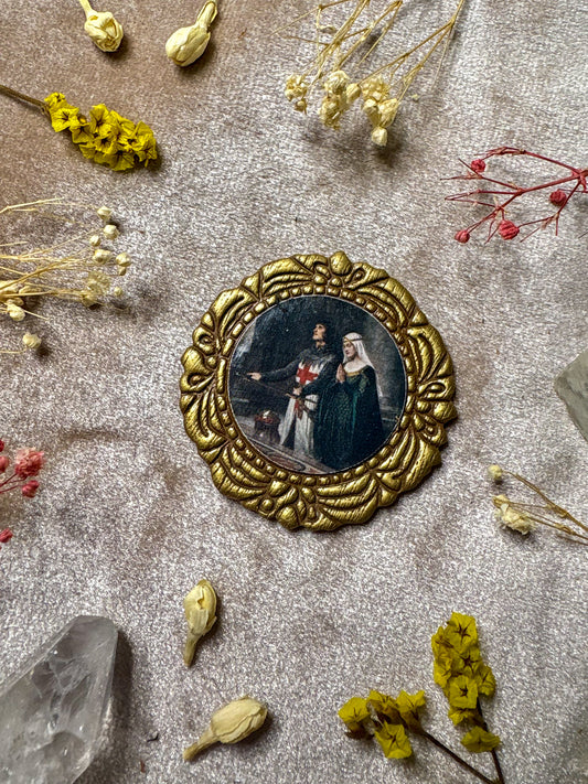 Medieval Couple Art Pin