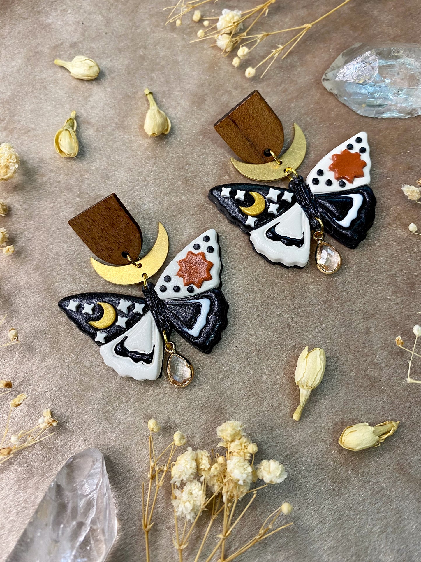 Yin Yang Butterfly Earrings