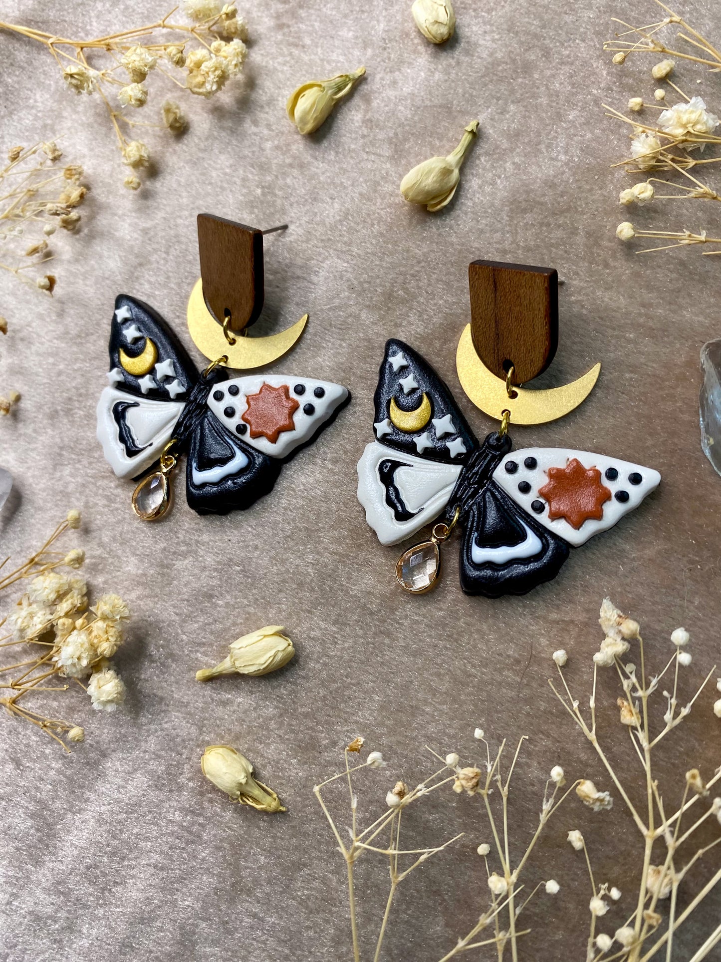 Yin Yang Butterfly Earrings