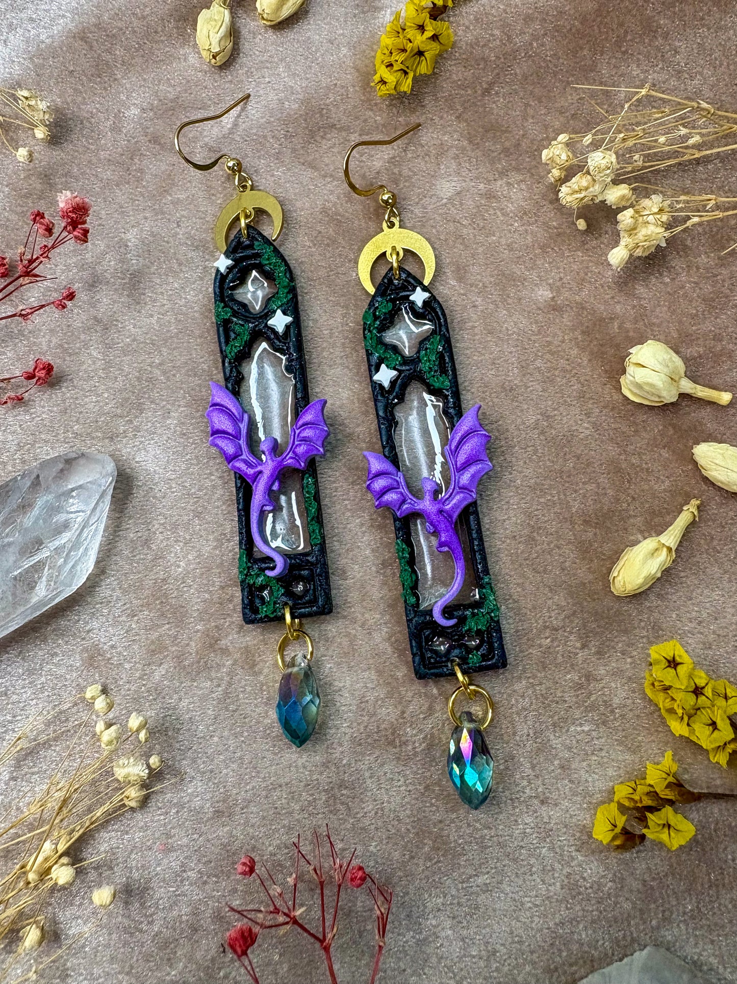 Dragon Window Earrings