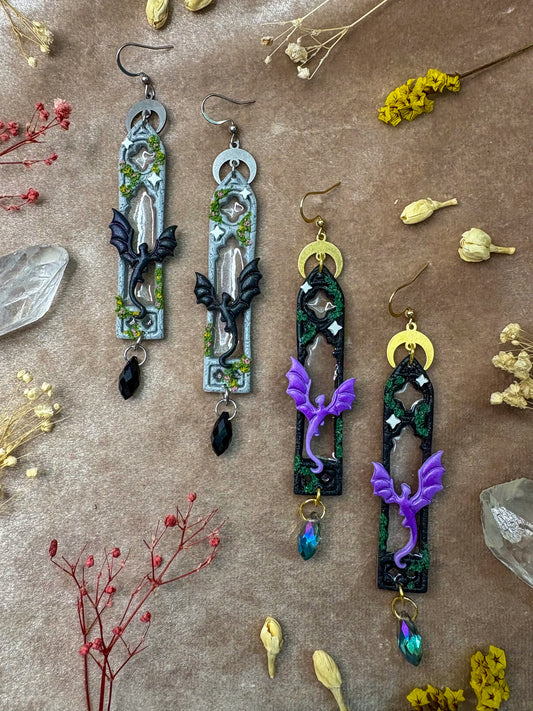 Dragon Window Earrings