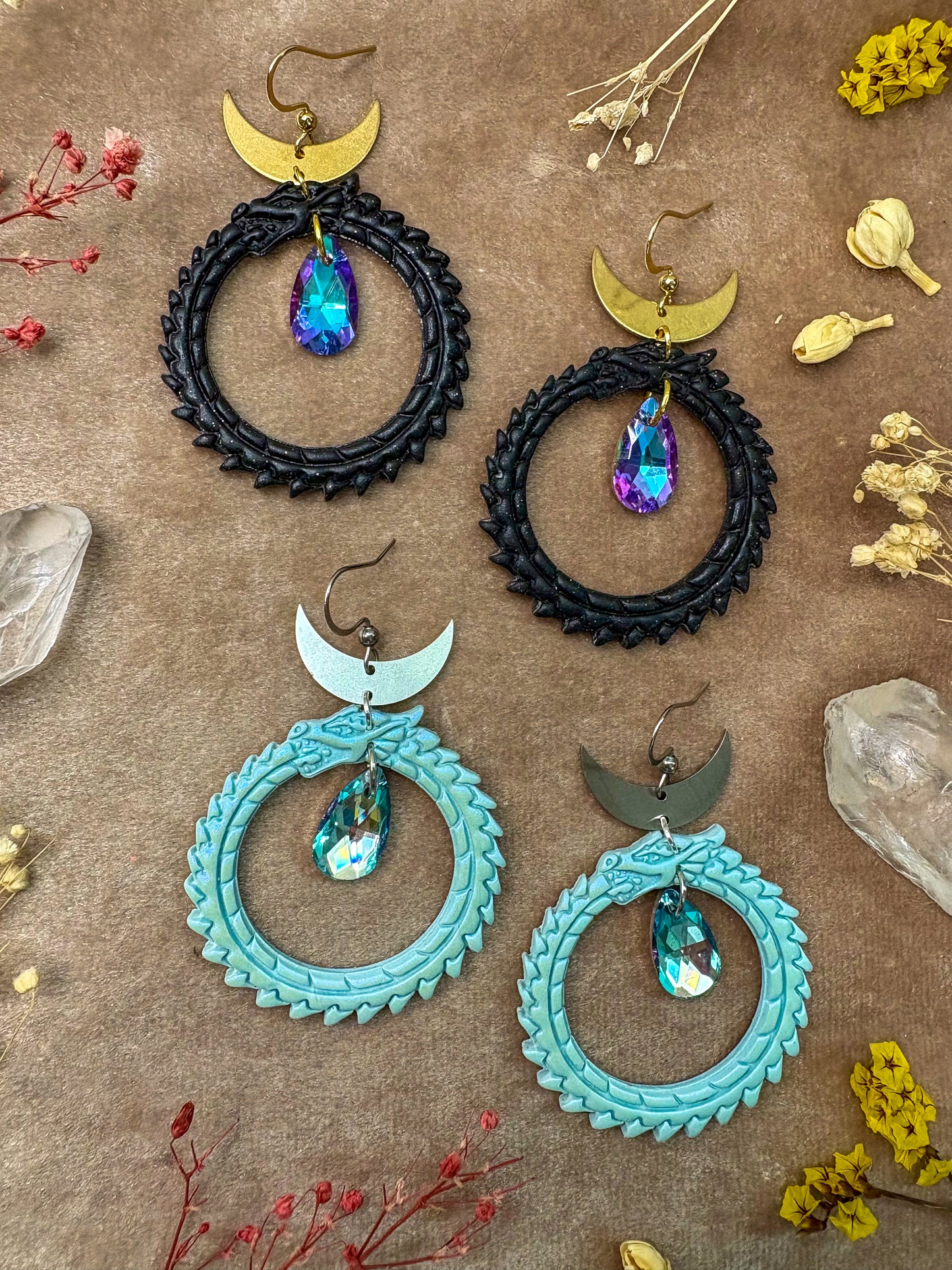 Dragon Ring Earrings